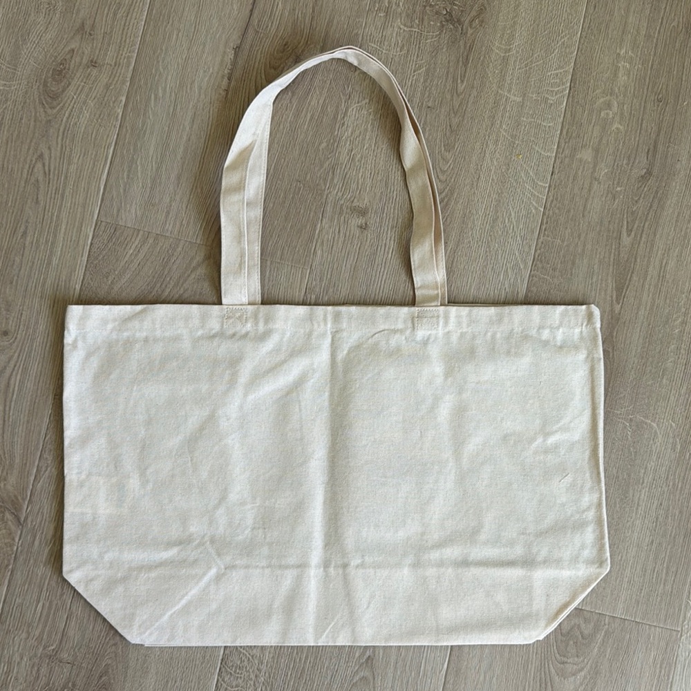 Sezane Cream and Red Heart Tote Bag - Picture 3 of 3